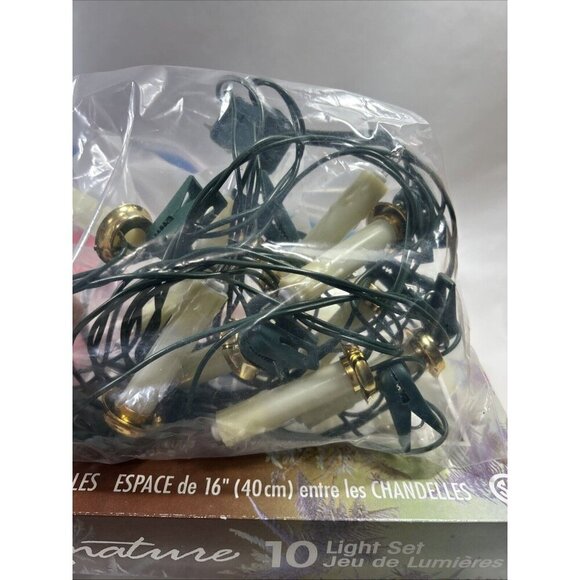 Vtg Alderbrook 4x10 Candle Electric Lights Clip On String Tree Light Work Great - Picture 8 of 8